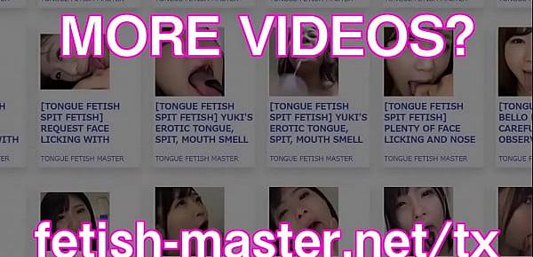  Japanese Asian Tongue Spit Face Nose Licking Sucking Kissing Handjob Fetish - More at fetish-master.net